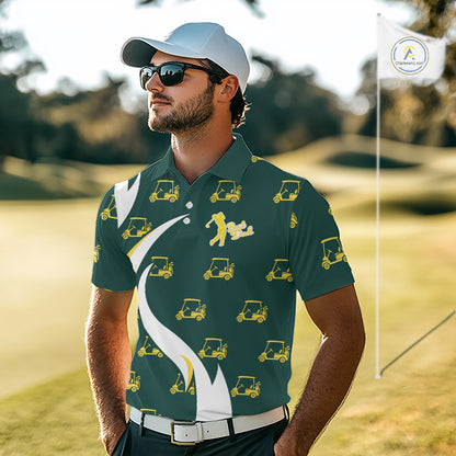 Custom Best Dad Golf Polo Shirt, Fathers Day Gift For Dad Papa, Golf Outfit, Men Polo Shirt NBT711