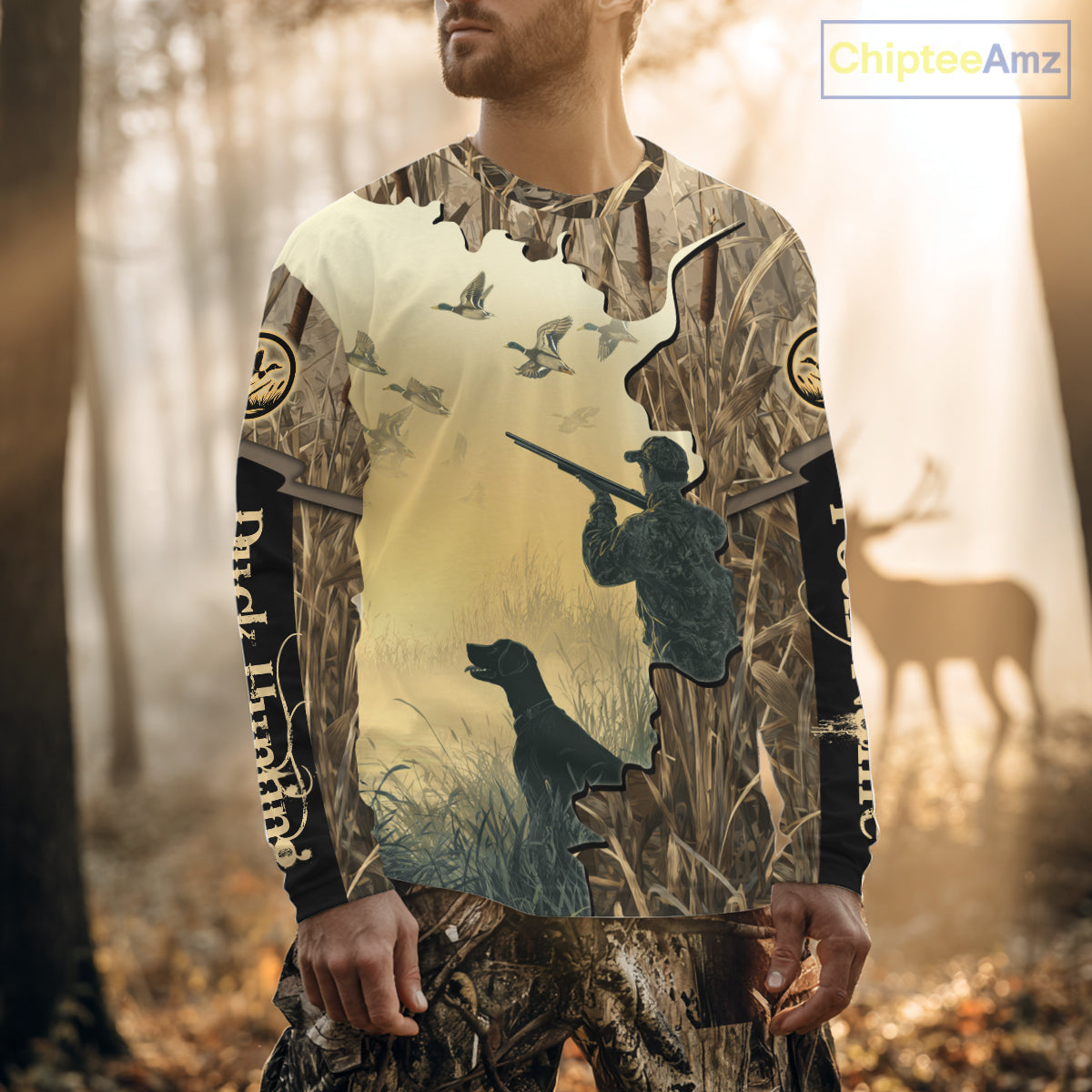 Mallard Duck Hunting Waterfowl Camouflage Shirts, Personalized Duck Hunting Gifts NBT112