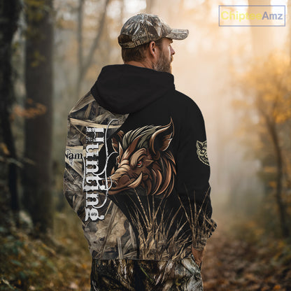 Beautiful Wild Boar Hunting Grass Camo Shirts for Hunters, Boar Hunting Clothing, Hunting Gifts NBT209