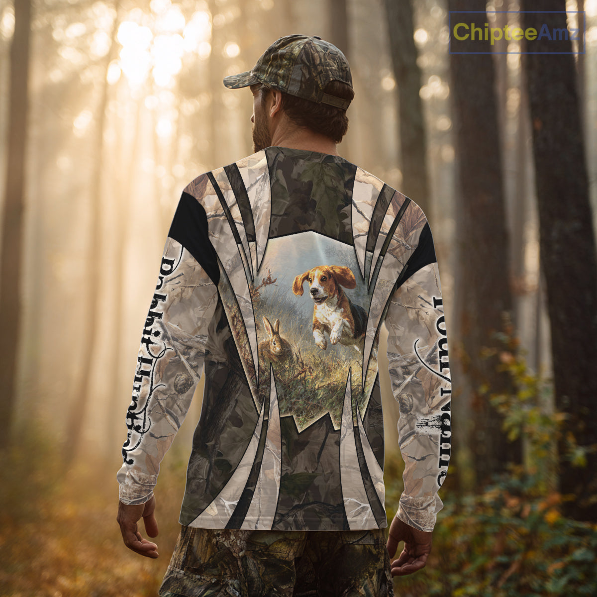 Custom Rabbit Hunting with Beagle 3D Prints Camouflage Shirts, Rabbit Hunting Clothes NBT139