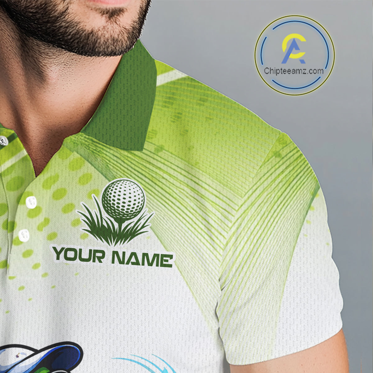 Funny White And Green Alligrator Golf Polo Shirts For Men Custom Team Alligator Golf Outfit, Golfer Gifts NBT508