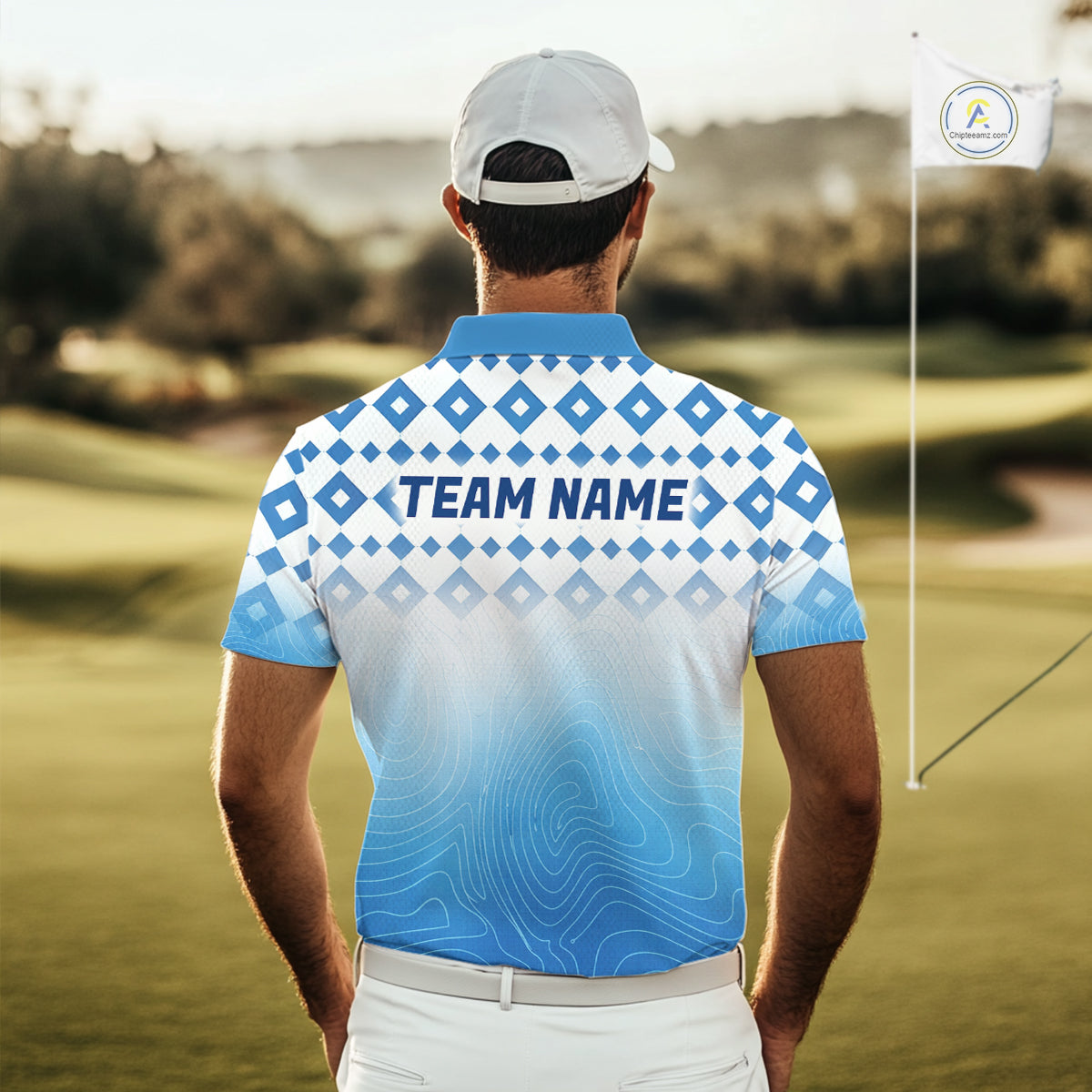 Personalized Green Golf Polos Shirts For Men Custom Golf Ball Men Golf Tops NBT535