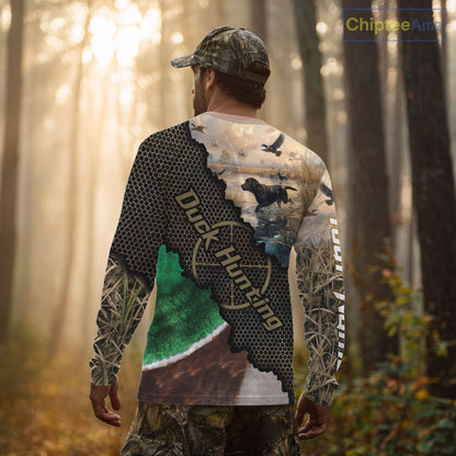 Mallard Duck Hunting Shirts, Personalized Hunting Clothes, Duck Hunting Camo Shirts, Duck Hunting Gifts NBT76
