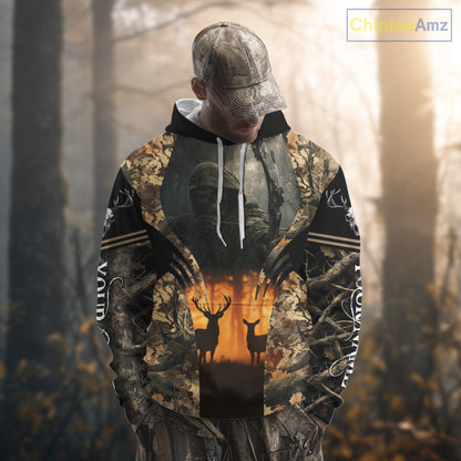 Best Deer Hunting Camo Grim Reaper Shirts - Deer Hunting Clothes, Big Game Hunting Gifts for Men NBT49
