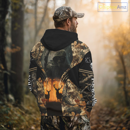 Best Deer Hunting Camo Grim Reaper Shirts - Deer Hunting Clothes, Big Game Hunting Gifts for Men NBT49