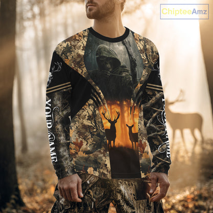 Best Deer Hunting Camo Grim Reaper Shirts - Deer Hunting Clothes, Big Game Hunting Gifts for Men NBT49