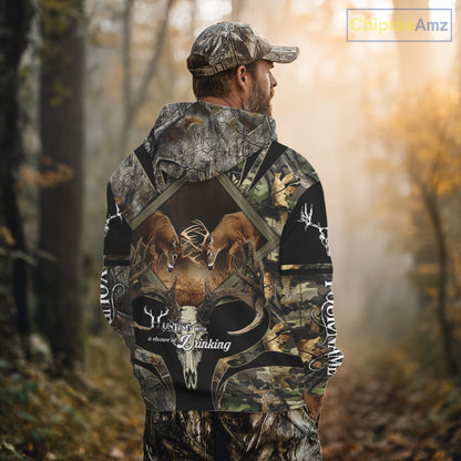 Personalized Mule Deer Hunting Forest Camo 3D All Over Printed Shirts, Best Deer Hunting Gifts for Men NBT77