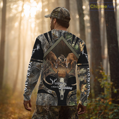 Personalized Mule Deer Hunting Forest Camo 3D All Over Printed Shirts, Best Deer Hunting Gifts for Men NBT77