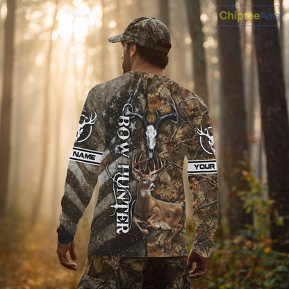 Best Deer Hunting American Flag Custom Camo Shirts for Deer Season, Hunting Shirts for Men NBT89