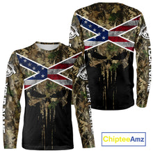 Load image into Gallery viewer, Camo Deer Hunting Shirts with US Flag, Personalized Deer Hunting Shirt, Hunting Gifts for Men NBT95