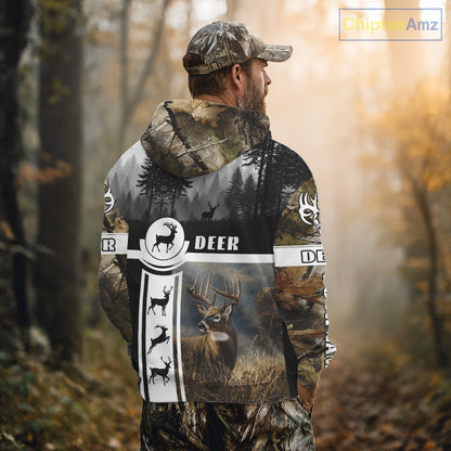 Deer Hunting Brown Camouflage Custom Shirts, Camouflage Deer Shirt, Hunting Gifts NBT74