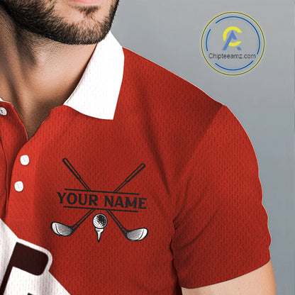 Red Golf Bag Mens Golf Polo Shirts Custom Golf Shirts, Golf Attire For Men NBT578