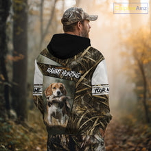 Load image into Gallery viewer, Rabbit Hunting Beagle Dog Camouflage Custom Name 3D Shirts, Rabbit Hunting Clothing for Men NBT215