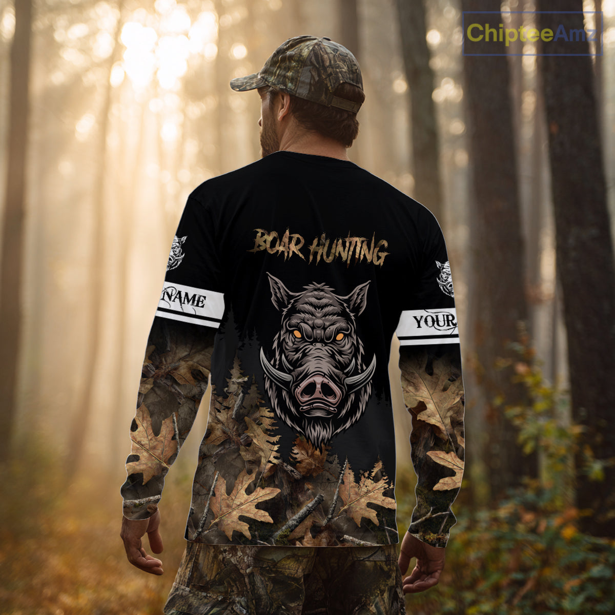 Custom Wild Hog Hunting Camo 3D All Over Printing Shirts for Men, Boar Hunting Gifts NBT123