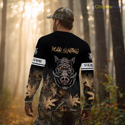 Custom Wild Hog Hunting Camo 3D All Over Printing Shirts for Men, Boar Hunting Gifts NBT123