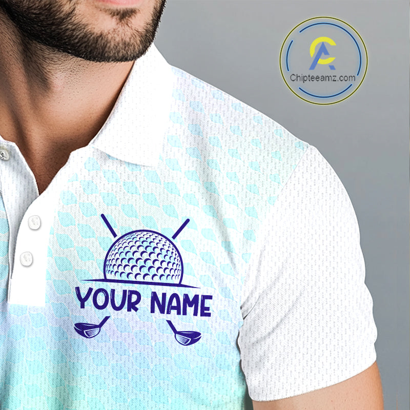 Hologram Mens Polo Golf  Shirts Custom Name Golf Shirt For Men, Golf Team Clothes NBT506