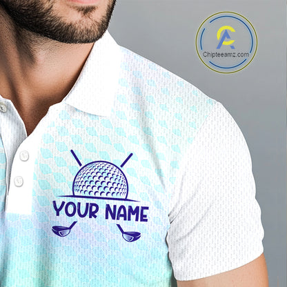 Hologram Mens Polo Golf  Shirts Custom Name Golf Shirt For Men, Golf Team Clothes NBT506