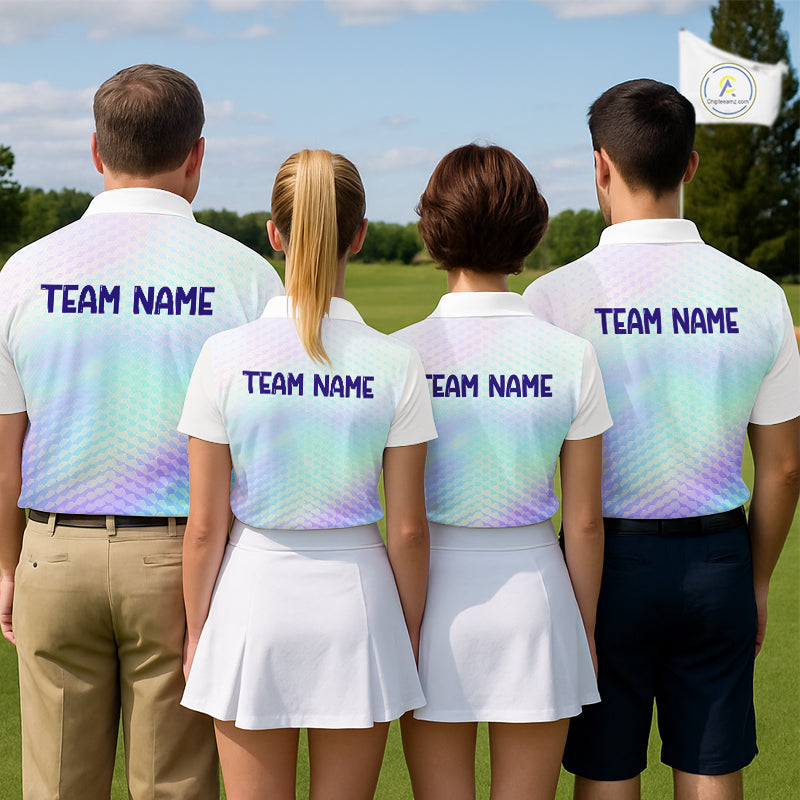 Hologram Mens Polo Golf  Shirts Custom Name Golf Shirt For Men, Golf Team Clothes NBT506