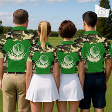 Load image into Gallery viewer, Green Camo Mens Golf Polo Shirts Custom Golf Outfit For Mens, Team Golf Shirts NBT634