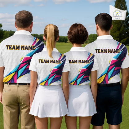 Mens Golf Polo Shirts Custom Name Golf Shirts For Men, White Golf Shirts, Gift For Golf Lovers NBT549