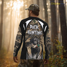Load image into Gallery viewer, Duck Hunting with Black Lab Camo 3D All Over Printed Shirts, Camouflage Duck Hunting Clothing NBT206