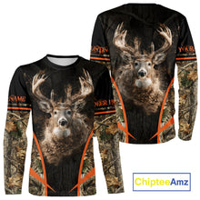 Load image into Gallery viewer, Personalized Whitetail Deer Hunting Shirt Brown Camo Custom Name, Deer Hunting Clothes NBT280