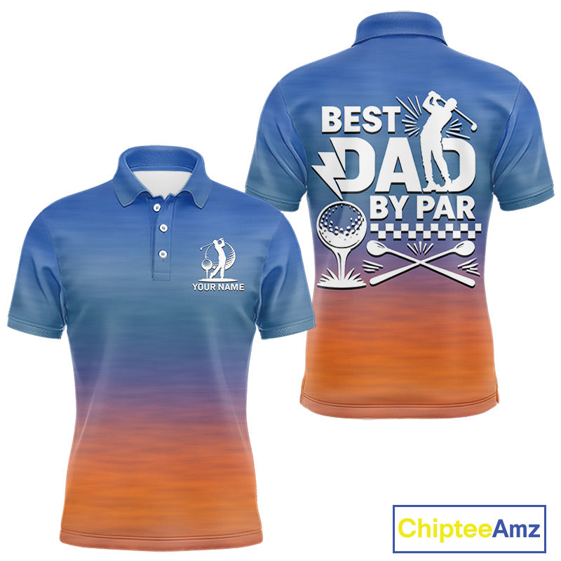Best Dad By Par Golf Polo Shirt, Golf Shirt For Dad,  Father's Day Gift, Funny Father's Day Shirt NBT612