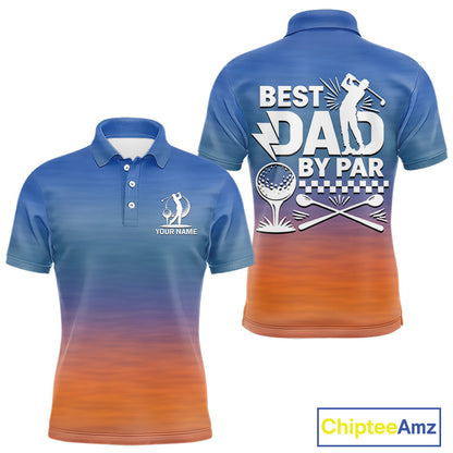 Best Dad By Par Golf Polo Shirt, Golf Shirt For Dad,  Father's Day Gift, Funny Father's Day Shirt NBT612