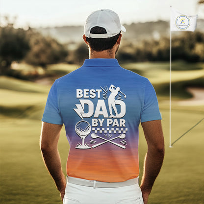 Best Dad By Par Golf Polo Shirt, Golf Shirt For Dad,  Father's Day Gift, Funny Father's Day Shirt NBT612