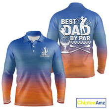 Load image into Gallery viewer, Best Dad By Par Golf Polo Shirt, Golf Shirt For Dad,  Father's Day Gift, Funny Father's Day Shirt NBT612