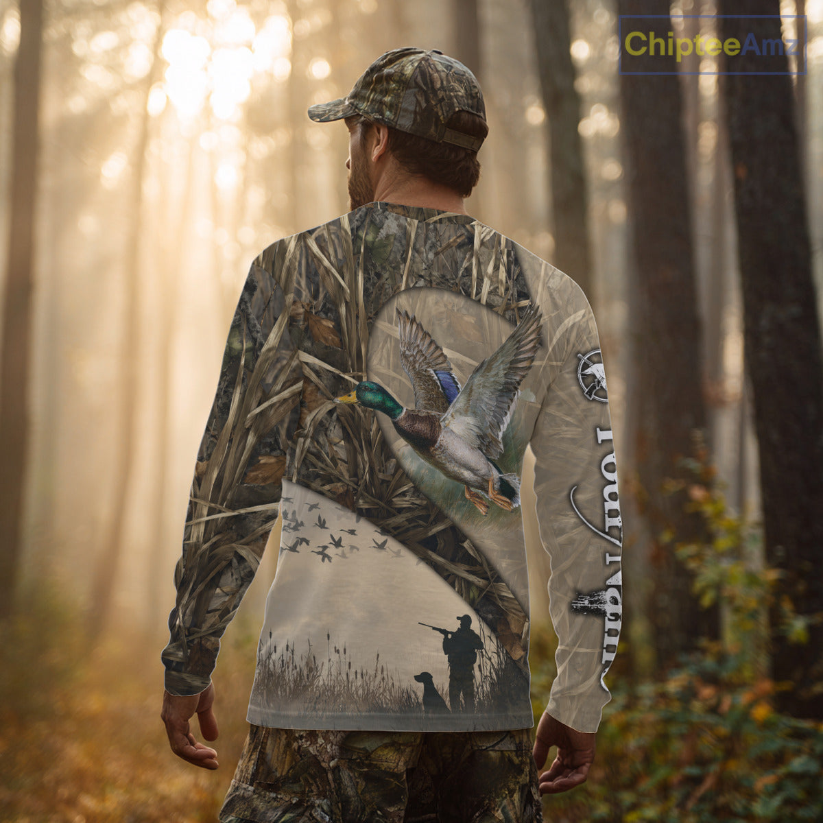 Mallard Duck Hunting Brown Camouflage 3D All Over Printed Shirts, Duck Hunting Clothes for Hunter NBT155