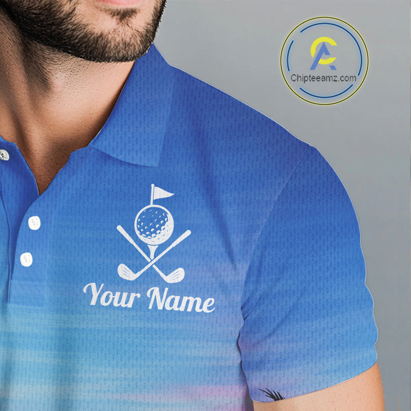 Custom Palm Tree Polo Golf Shirts For Men, Hawaii Tropical Personalized Polo Shirts, Golf Gifts NBT543