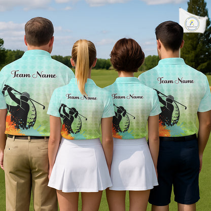 Mens Golf Polo Shirt Colorful Argyle Pattern Custom Name And Team Name Golf Shirt, Golfing Gifts NBT559