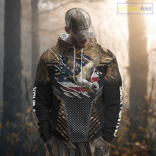 Load image into Gallery viewer, Duck Hunting American Flag Dark Camouflage Shirts, Duck Hunting Gifts NBT198