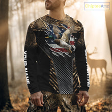 Load image into Gallery viewer, Duck Hunting American Flag Dark Camouflage Shirts, Duck Hunting Gifts NBT198