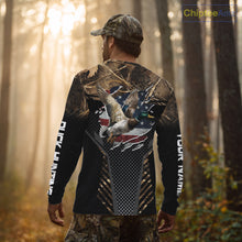 Load image into Gallery viewer, Duck Hunting American Flag Dark Camouflage Shirts, Duck Hunting Gifts NBT198