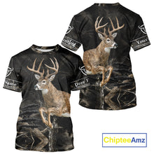 Load image into Gallery viewer, Deer Hunting Dark Camouflage Shirts for Deer Hunters, Personalized Hunting Shirts NBT278