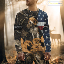 Load image into Gallery viewer, Custom Rabbit Hunting Camo US Flag 3D Shirts for Hunters, Rabbit Hunting Clothing NBT214