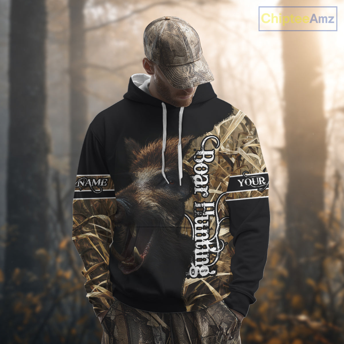 Beautiful Wild Boar Camouflage Camo 3D All Over Printed Shirts Personalized Hunting Gifts NBT128