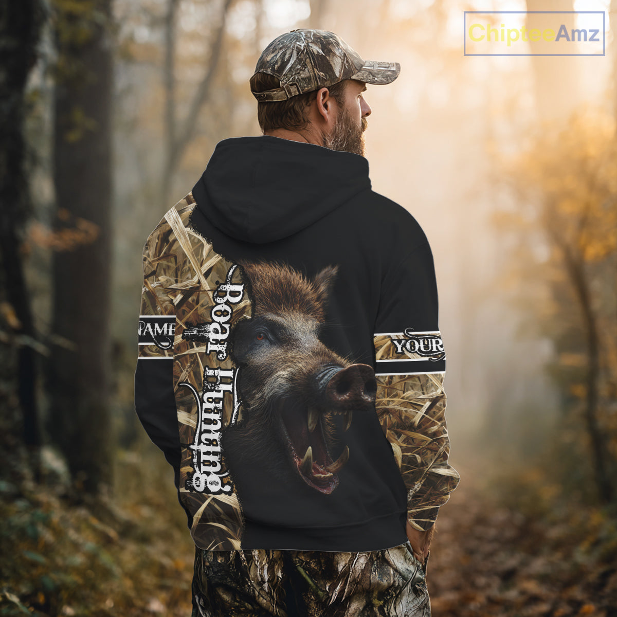 Beautiful Wild Boar Camouflage Camo 3D All Over Printed Shirts Personalized Hunting Gifts NBT128