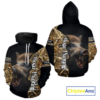 Beautiful Wild Boar Camouflage Camo 3D All Over Printed Shirts Personalized Hunting Gifts NBT128