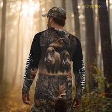Load image into Gallery viewer, Wild Boar Hunting Forest Camouflage 3D Custom Name Shirts, Boar Hunting Gift Ideas for Hunters NBT224