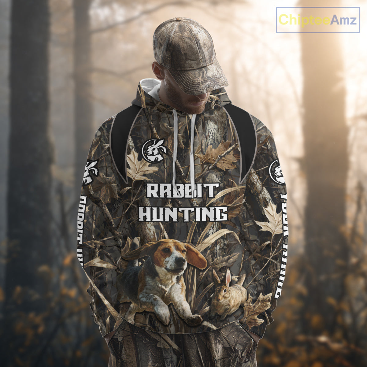 Custom Rabbit Hunting Beagle Dog 3D All Over Printed Shirts, Rabbit Hunting Clothes for Men NBT340