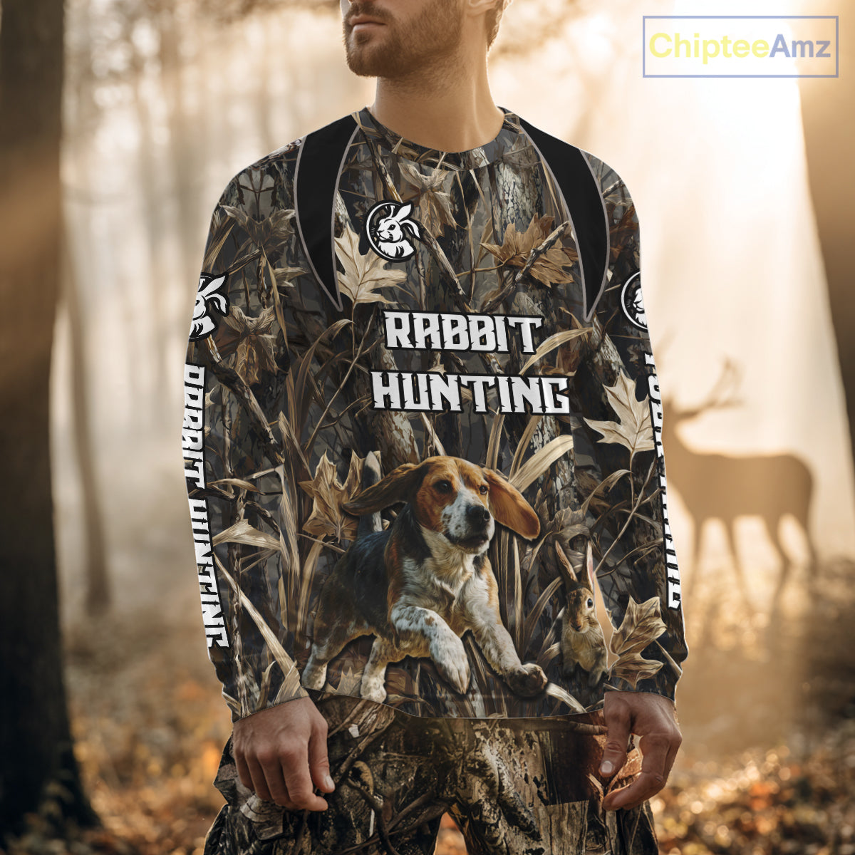 Custom Rabbit Hunting Beagle Dog 3D All Over Printed Shirts, Rabbit Hunting Clothes for Men NBT340