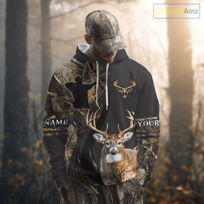 Deer Bow Hunting Camouflage Custom Name Shirts, Personalized Deer Hunting Clothes NBT342