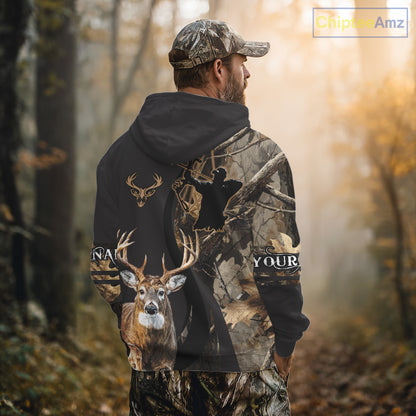 Deer Bow Hunting Camouflage Custom Name Shirts, Personalized Deer Hunting Clothes NBT342