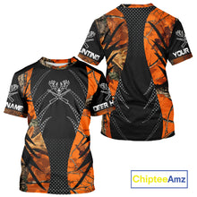 Load image into Gallery viewer, Personalized Deer Hunting Orange Camo 3D Printed Shirts, Hunting Gift Ideas for Hunter NBT237