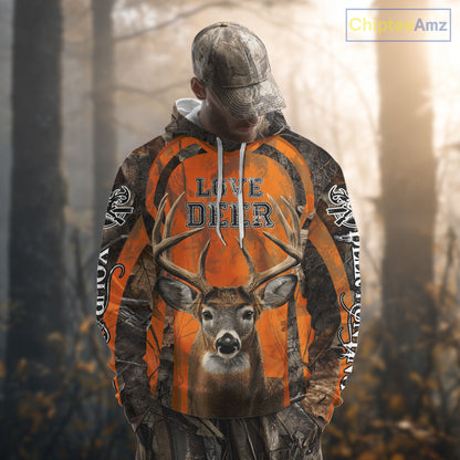 Custom Camo 3D Whitetail Deer Hunting Shirt Best Hunting Clothes For Deer Season NBT243