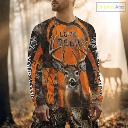 Custom Camo 3D Whitetail Deer Hunting Shirt Best Hunting Clothes For Deer Season NBT243
