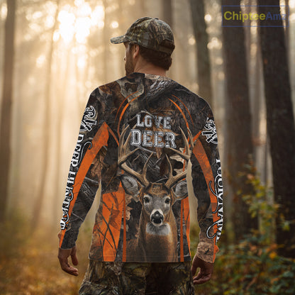 Custom Camo 3D Whitetail Deer Hunting Shirt Best Hunting Clothes For Deer Season NBT243